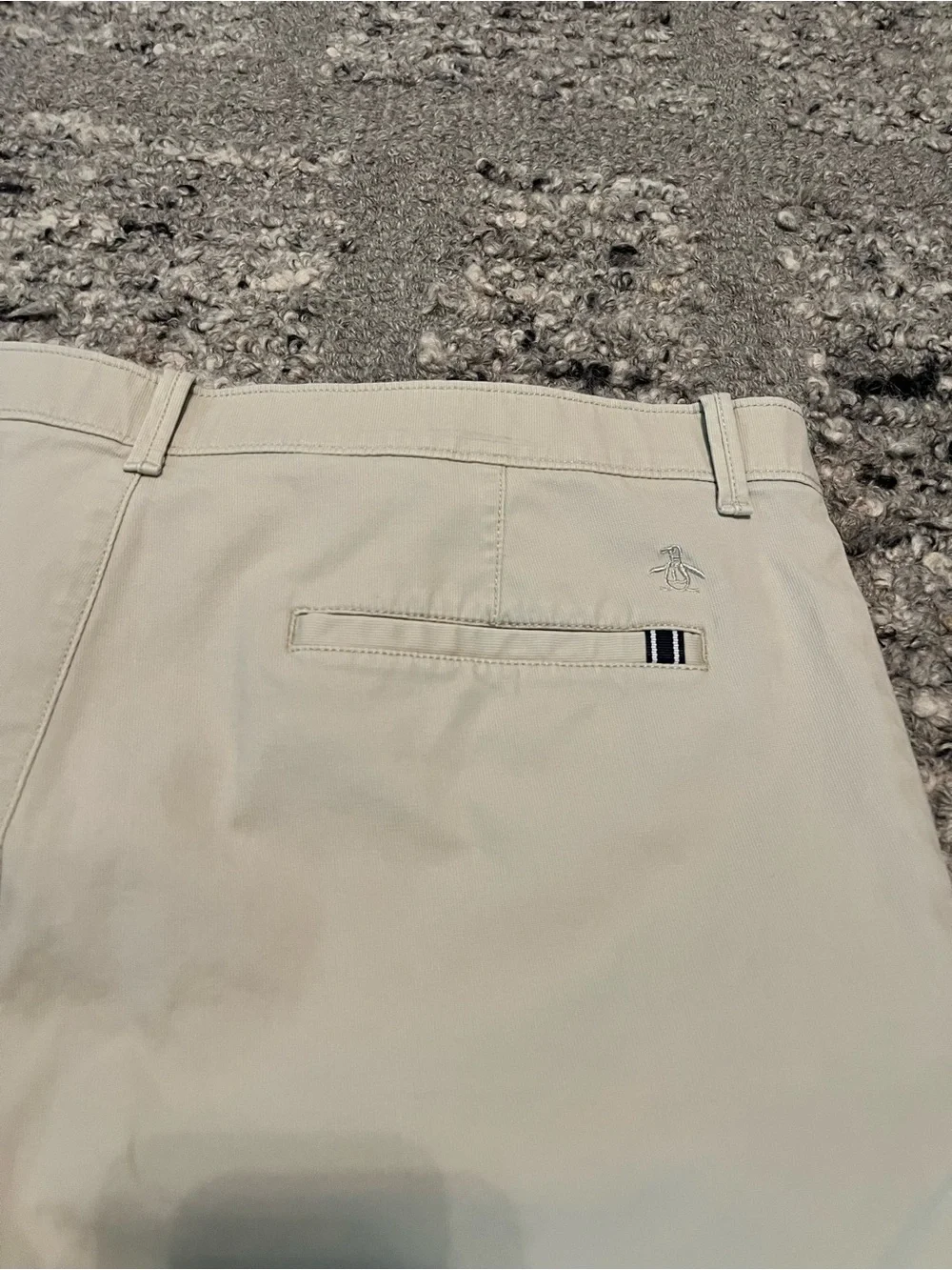 Original Penguin Men's Flat Front Chino Shorts in Light Khaki